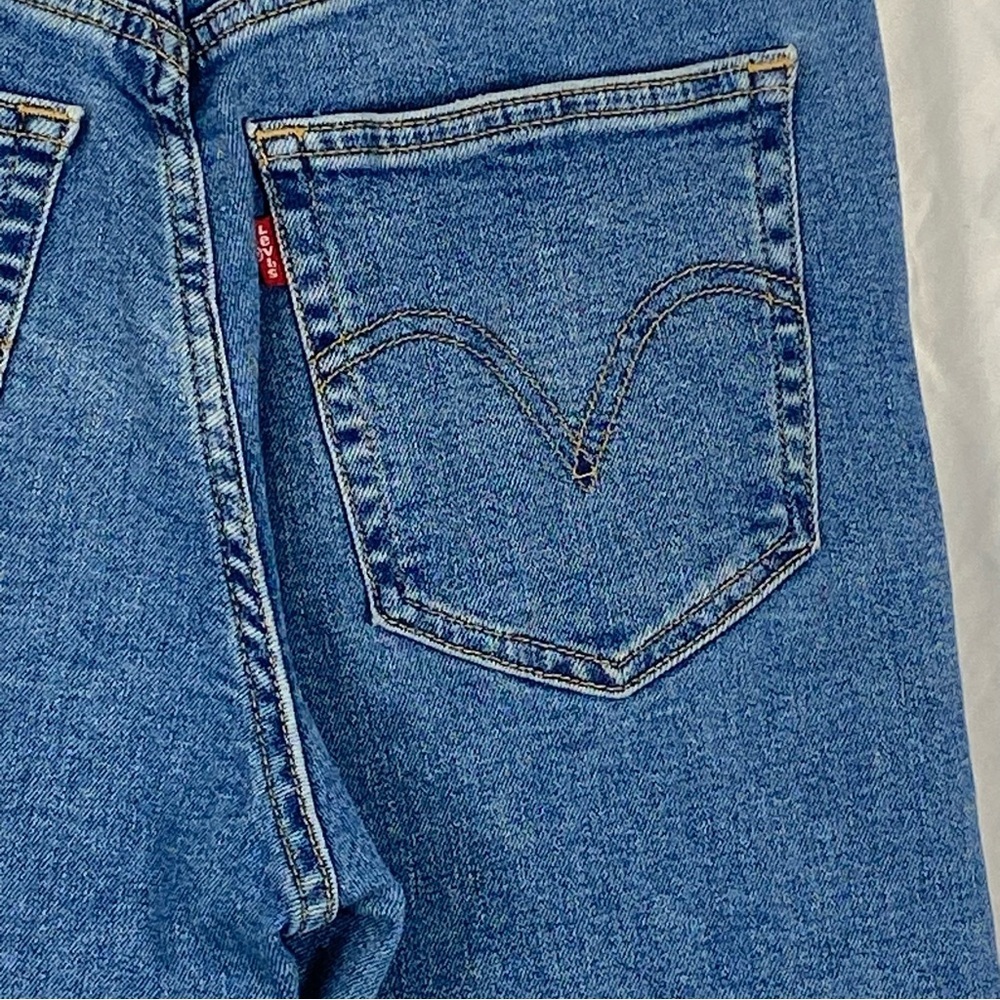 Levi Ribcage Straight Ankle Women’s Blue Denim Jeans Size 29 - Picture 15 of 16